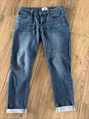PAIGE Women's Dark Wash Boyfriend Jeans
